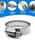 Clamp for Beefed Up Half Inch Transmission Oil Cooler Hose, stainless steel with slotted holes and adjustable screw