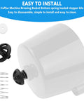 Bottom Loading Brewing Basket Stopper Kit For Coffee Makers, spring loaded replacement with spring, silicone pad and stopper