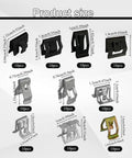 100 Pcs 10 Sizes Auto Car U Clip Metal Trim Panel Spring Clips Moulding Clip Kit Replacement sizes and types shown in grid layout.