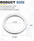 Beefy Heavy-Duty Thrust Needle Roller Bearing Set With Washers, Chrome Steel Precision Cage, NTA4052 dimensions diagram