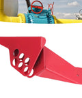 Heavy Duty Ball Valve Lockout Device For Industrial Piping Safety And Padlock Mount Suitable For Dn8 To Dn50 Pipes shown in red with multiple lock holes.
