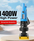 Get Ready To Slash Through Steel Like A Pro With This Bad Boy Power Tool. Heavy Duty Hydraulic Angle Cutter, 1400W, designed for heat dissipation.