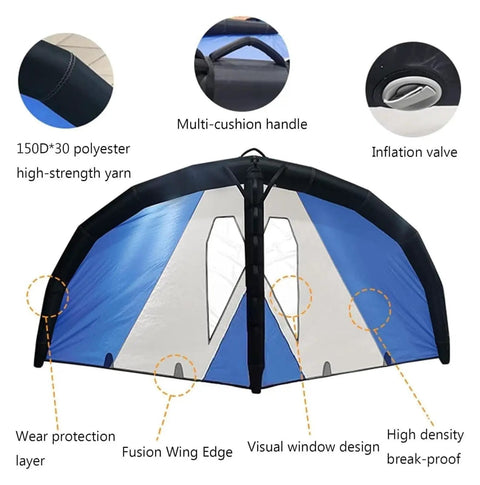 Inflatable Wing Foil For Kitesurfing And Windsurfing Pro Durable Waterproof Wing Surfboard Sail Handheld Wing Kite