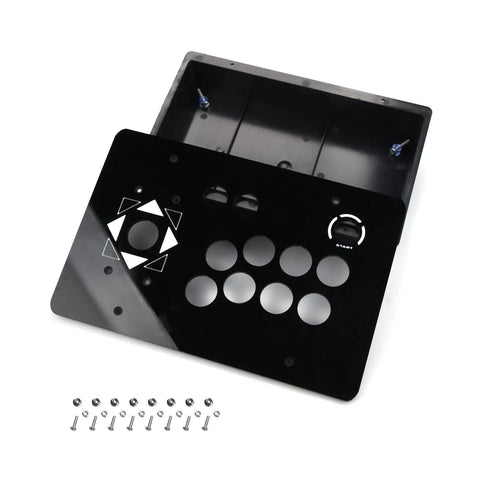 DIY Arcade Joystick Acrylic Panel And Case Kit For Custom Cabinet Controller Replacement, Home Arcade Mod Accessory with screws