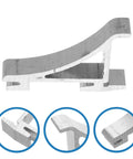 Heavy Duty Aluminum Refrigerator Shelf Clips And Freezer Shelf Hooks For Home And Commercial Use With Workhorse Hooks To Hang Utensils And Organize Your Fridge Silver, close-up