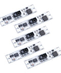 Five Pack High Sensitivity Motion Sensor Module With Hands Free Capacitive Gesture Switching For Automotive And Led Lighting 8 Cm Range 5 Cm Detection Works On 5V 12V 24V Systems 120W Dimmer Control, five PCB modules
