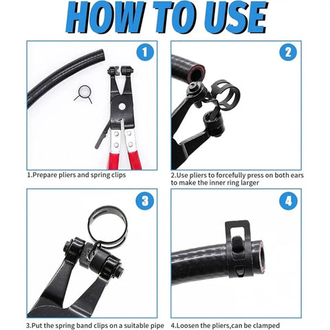 Spring Band Hose Clamps Assortment Kit For Fuel Line Swivel Pipe Pliers Stepless Tightening Tool That Is Totally Sick And Dope For Any Auto Gearhead Who Wants A Solid Fix Without Breaking The Bank. How-to steps for installing spring band clamp on fuel hose