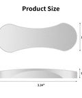 Product size dimensions of 5 Pack Stick On Cabinet Handles And Drawer Pulls Three And One Quarter Inch Gray No Drill Self Adhesive Cabinet Hardware