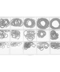 175 Piece Black External C Clip Shaft Retaining Rings Snap Ring Kit For Industrial Use in transparent box