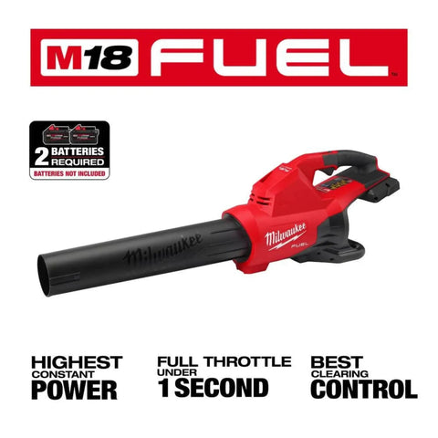 M18 Fuel Dual Battery Cordless Leaf Blower For Yard Cleanup With Turbocharged Airflow And Long Runtime, no battery or charger
