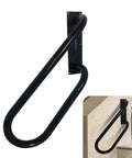Left Side Wall Mounted Handrail For 1 To 3 Steps, Heavy Duty U Shape Grab Bar, Non Slip Safety Handle, 25 Inch Left Handed Black
