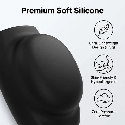 Close-up of Meta Ear Grip For Ray-Ban Gen 2 Smart Glasses, showcasing ultra-lightweight, skin-friendly, soft silicone material.