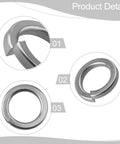 Spring Lock Washers Set 304 Stainless Steel Anti Loosening Spiral Design For Heavy Vibration Built To Last Real Tough Hardware 9 Size Assortment For Auto Marine Machinery Home Projects. 3 views
