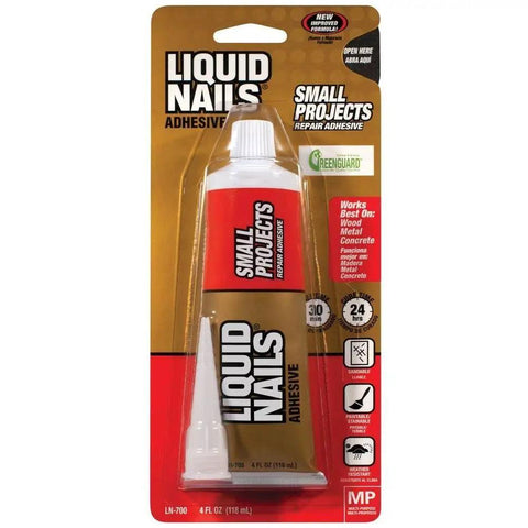 Waterproof 4 Ounce Go-To Construction Adhesive Tubes Pack Of 3 For Small Projects And Repairs Bonds Wood Concrete Stone Metal And Brick Quickly And Strongly, 4 oz tube