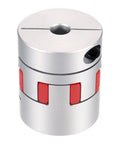 Aluminum Shaft Coupling Flexible Spider Coupler 12mm To 20mm Fit For 3D Printers CNC Routers Milling Machines Diy Projects 50mm Long 40mm Diameter Joint Connector, aluminum with red insert