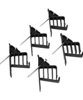 Super Clean Cable Stackers With 25 Count Pack Of Sturdy Plastic Wire Clips And Stainless Steel Nails arranged on a white background.
