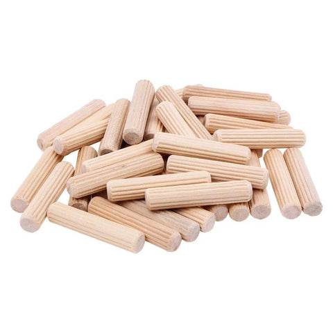 100 Pack Five Sixteenths Inch Wood Dowel Pins One And One Half Inch Straight Grooved Hardwood Dowel Pins For Furniture Cabinets Doors And Dowel Jigs