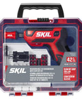 Rechargeable 4V Cordless Pistol Grip Screwdriver With 42 Piece Bit Set USB Charger And Carrying Case for DIY home projects