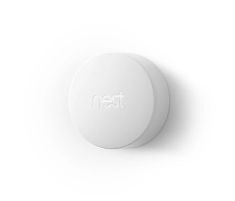 Temperature Sensor 3 Pack For Nest Thermostat Smart Home Sensor That Works With Nest Learning Thermostat And Nest Thermostat E Delivers Precise In Room Readings To Keep Your Space Cozy And Efficient. White Nest temperature sensor, front view