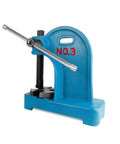 Heavy Duty Cast Iron Arbor Press With Six Point Five Inch Four Hole Steel Anvil For Benchtop Stamping And Precision Work side view