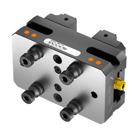 Heavy Duty Self Centering Bench Vise 165Mm For Five Axis Machinists And Shop Sanding Rock Solid Quick Nip Clamp close up view.