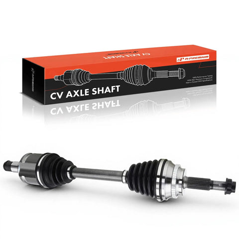 Heavy Duty Front Left Driver Side CV Axle Shaft Assembly for Toyota Rav4 and Scion Tc with packaging.