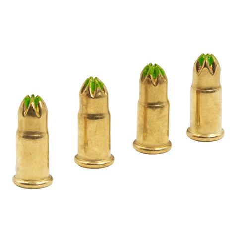 Load Green.22 Cal Neck Down Tool 22SGNDL3 for Precision Reloading showing brass tool tips with green ends on white background.