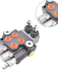 Double Acting Hydraulic Control Valve With 2 Spool System 11 GPM 3600 PSI SAE Ports for tractors, loaders, and log splitters
