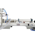 Straight Up Automated Pneumatic Liquid Filling Machine With Bulletproof Stainless Steel Build And No Drip Nonsense Nozzle side view