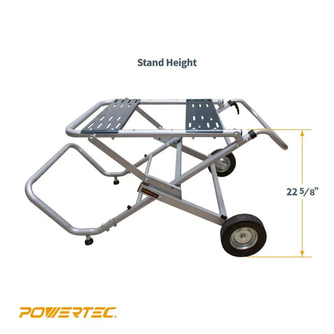 Foldable Table Saw Stand With Wheels For On The Go Mobility And Storage 330 Lbs Load Capacity Portable Universal Fit For Most Saws
