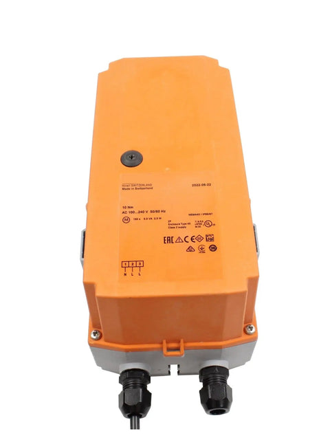 Heavy Duty Damper Actuator Replacement For NMD230A NMD230 Hvac Vent Motor with orange housing and electrical connectors.