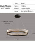 LEDs LED Pendant Lights Modern Acrylic Creative Ceiling Pendant Lamp Ring 60cm adjustable for Living Room Bedroom.