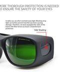 Eye Safety Goggles For IPL And Laser Sessions With OD Five Plus Protection featuring side shading for enhanced protection