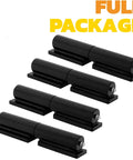 Full package of Beefy Heavy Duty Gate Hinge 7 Inch Weld On Install For Wood And Metal Fence Black Finish 900 Lbs Per Pair Thick Steel Construction