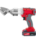 Heavy Duty 21V Electric Metal Shear With Swivel Head And Two Speed Settings, handheld tool for cutting sheet metal.