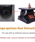 450W Electric Oscillating Spindle Sander And Belt Sander Combo with large-aperture dust extraction port for external vacuum use.