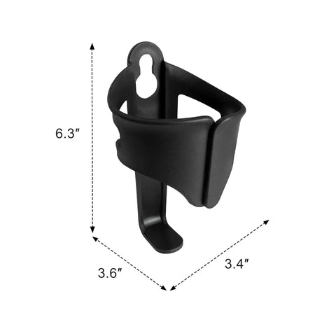 Hands Free Golf Cart Cup Holder For Easy Hydration On The Course Stable Anti Slip Drink Holder measured dimensions