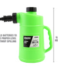 Battery Water Filler Jug With Auto Shutoff Nozzle 2 Liter Distilled Water Bottle For Lead Acid Batteries Spill Proof Heavy Duty Polyethylene Container Easy Refills Mess Free