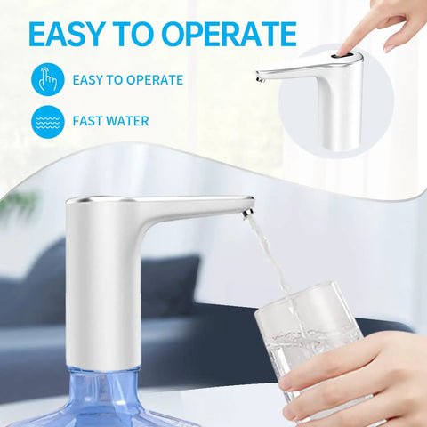 5 Gallon Water Bottle Pump Dispenser With USB Charging, Automatic Drinking Water Pump For Jug, one-press operation in use