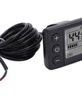 Wireless Electric Bike LCD Display Panel S866 with SM Plug showing speed and control buttons, coiled cable view