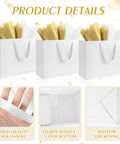 Three Pack Extra Large White Gift Bags With Handles 16 By 6 By 12 Inches Includes Six Tissue Papers Product Details Image