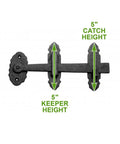 Black Iron Thumb Gate Latch With Rustic Antique Design For Fence And Door Cast Iron Gate Lock Hardware Kit, 5-inch height