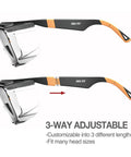 Side view of OTG Safety Glasses Over Glasses With Dual Anti Fog Coating And UV Protection, with adjustable temples and side shields.