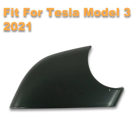 Premium Black Right Side Rearview Mirror Lower Cover Cap And Bottom Tray Fit For Tesla Model 3 2017 To 2021, black trim piece.