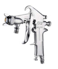 Heavy Duty 400ML Pneumatic Airbrush Sprayer Rock Solid Aluminum Hopper Rust Proof Stainless Needle Adjustable Trigger close-up view.