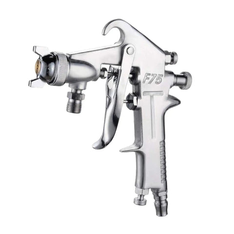 Heavy Duty 400ML Pneumatic Airbrush Sprayer Rock Solid Aluminum Hopper Rust Proof Stainless Needle Adjustable Trigger close-up view.