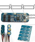Straight Fire 3Pcs 3S Bms 12V 10A Lithium Battery Management Balance Board with labeled connection points and related components.