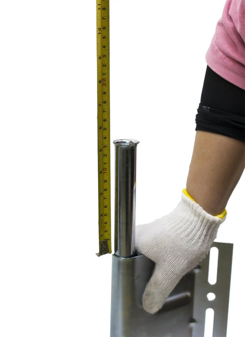 Measuring a Pair Of 15 Inch Garage Door Plunger Bumper Springs for Opener System Replacement Parts on a white background.