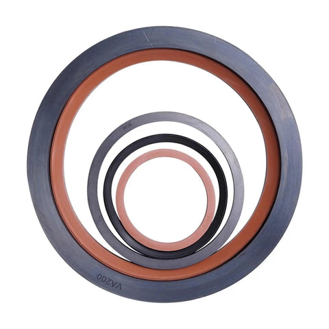 Hella Durable FKM Fluororubber Rotary Water Shaft Seal With O Ring Lip Gasket Cuff Fits VA3 VA20 VA22 VA25 VA30 VA2000 Series VA600 Pro Grade Single Unit in varying sizes.