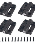 4 Pack Adjustable Torque Hinge Set With Plastic Position Control For Cabinets Access Panels Enclosures And Industrial Equipment Black Finish Durable And Ready For Heavy Use. Shown with included screws.